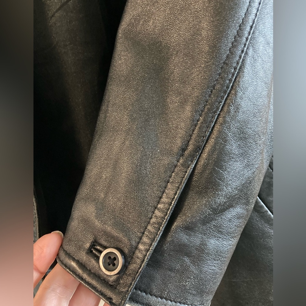 Classic Black Leather Jacket - image 6